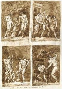 Recto: Four Biblical Scenes Verso: Decorative Designs