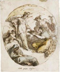 Various Properties
A Design For Decorations With Cybele And The Four Seasons by Felice Gianni