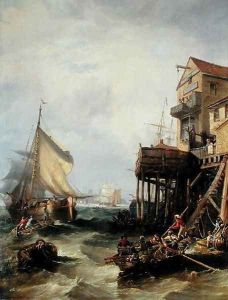 The Custom House, 1838 by James Wilson Carmichael