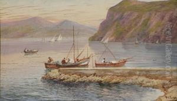 La Punta Di Capri A Marina Grande by Giovanni Giani