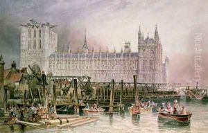 The Houses of Parliament in Course of Erection