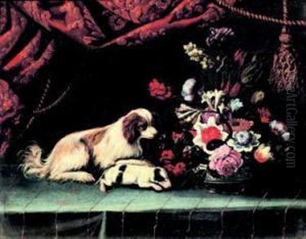 Vaso Di Fiori Con Cani - view 1