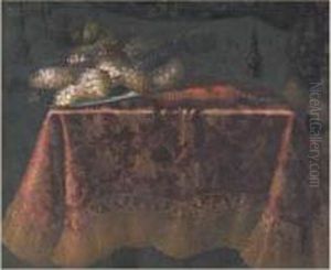 Coupe De Raisins Sur Un Tapis De Table by Antonio Gianlisi The Younger