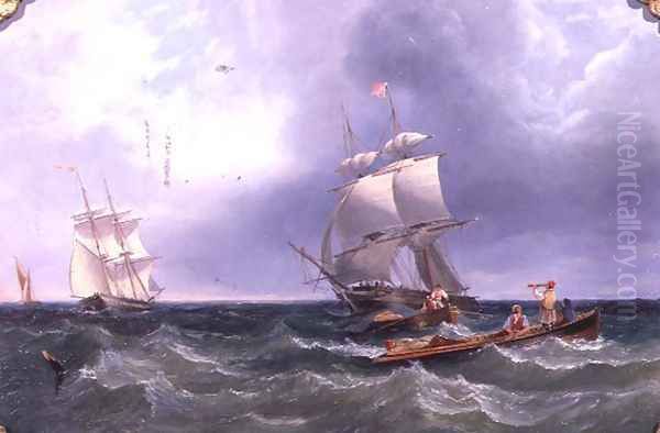 Shore Parties Disembarking, Brigs in a Swell Beyond - view 1