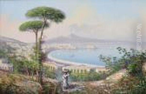 View Of The Bay Of Naples, With Vesuvius Beyond - view 1