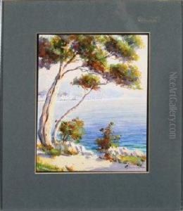 Neapolitan Views - A Friary And Trees Overlooking The Bay by Gianni