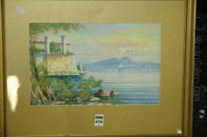 Bay Of Naples And Vesuvius by Gianni