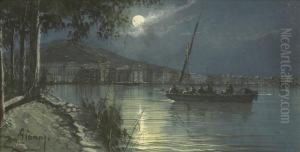 Moonlight, The Bay Of Naples by Gianni