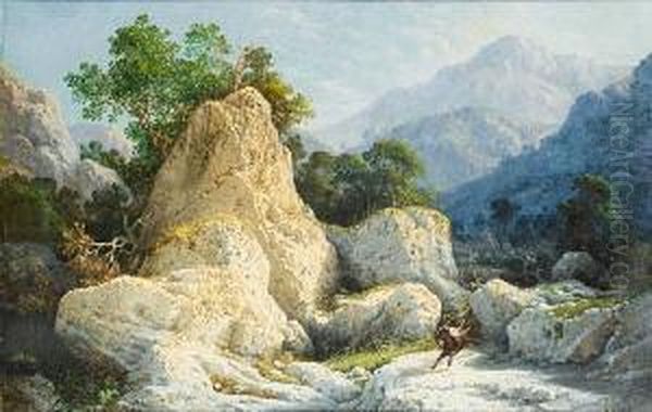 Wolf And Goat In Landscape - view 1