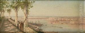 View Of The Grand Harbour From The Upper Barracca, Valletta