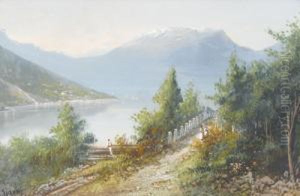 Norditalienische Seepartie Mit Figurenstaffage - view 1