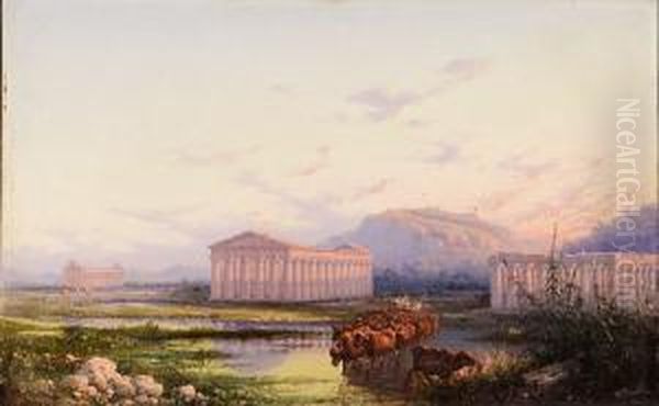 Veduta Di Sorrento E Veduta Dei Templi Di Pestum,1882 - view 1