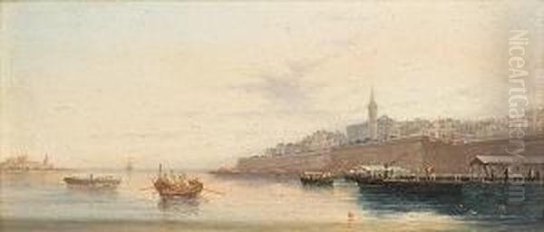 The Grand Harbour, Valletta; Marsamxett Harbour, Valletta, A Pair - view 1