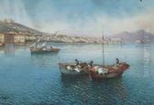 Veduta Di Napoli Da Mergellina by Girolamo Gianni