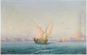 A Gozo Boat Leaving The Harbour, Valetta