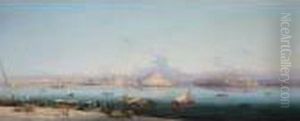 View Of The Three Cities Across The Grand Harbour, Valletta