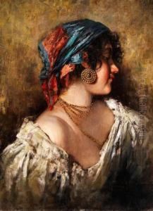 Giardiello 
Portrait Eines Italienischen Madchens by Giuseppe Giardiello