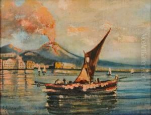 Marina Con L'eruzione Del Vesuvio