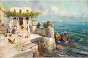 Italian Coastal Village by Giuseppe Giardiello