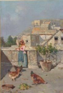 Feeding The Hens by Giuseppe Giardiello