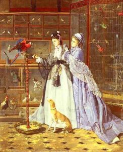 At The Birdsellers by Camille-Leopold Cabaillot-Lasalle