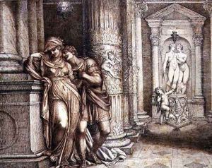 Hero and Leander in the Temple by Richard Cosway