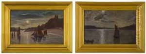 Boats Of Dunolly Castle by Harry Phelan Gibb