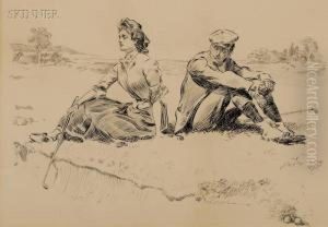 A Rest By The Sand Trap by Charles Dana Gibson