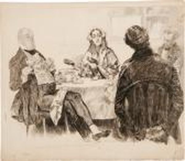 Mr. And Mrs. Micawber, David Copperfield, And Traddles - view 1
