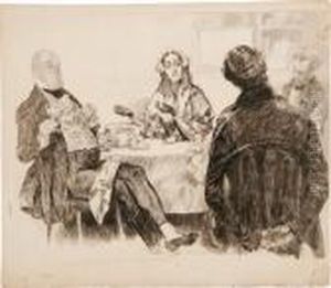 Mr. And Mrs. Micawber, David Copperfield, And Traddles by Charles Dana Gibson