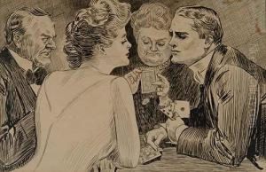 Card Players by Charles Dana Gibson