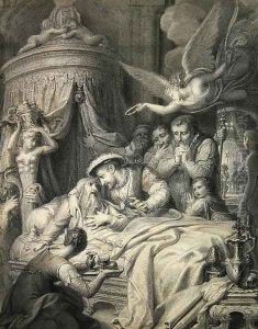 The Death of Leonardo in 1519 by Richard Cosway