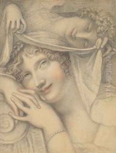Portrait of Mrs Udy or 'Beauty Embraced by Sleep c.1804 by Richard Cosway