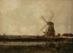 Windmill Near Volendaam