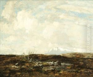 Uplandlandscape With Snow Capped Mountain Beyond