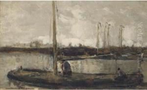Figures In A Barge