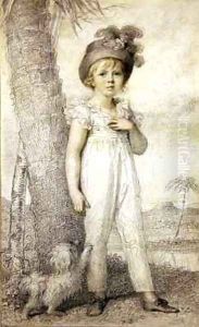 Boy Wearing a Plumed Hat by Richard Cosway