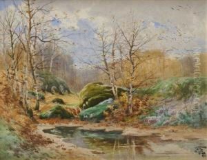 Marre En Foret by Hippolyte Jean Adam Gide