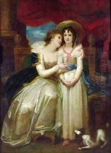 Mrs Scott and her Daughter by Richard Cosway