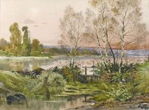 Coucher De Soleil Sur L'etang - view 1