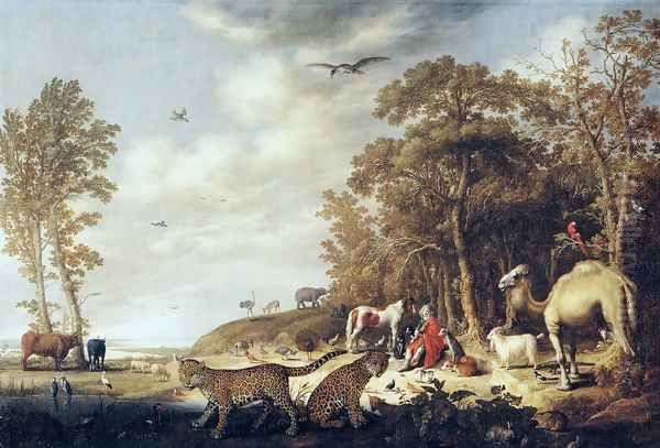 Orpheus With Animals In A Landscape - view 1