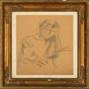 Portrait Of A Girl by Harald Giersing