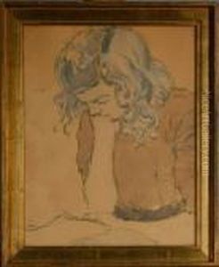 Studie Of A Young Lady by Harald Giersing