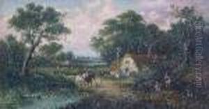 Country Scene With Woodsmen Country Scene With Woodsmen