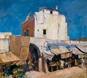 Vieux Marche A Bizerte by Leon Giffard