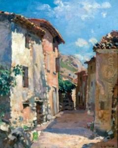Rue De Village by Leon Giffard