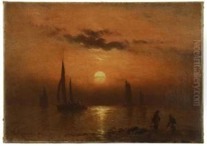 Dramatic Coastal Sunset by Charles Henry Gifford