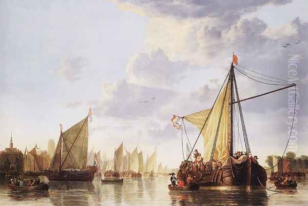 The Maas at Dordrecht c. 1660 by Aelbert Cuyp