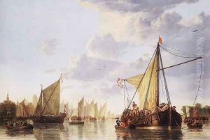 The Maas at Dordrecht c. 1660 by Aelbert Cuyp