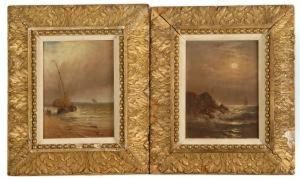 Pair Of Coastal Scenes by Charles Henry Gifford